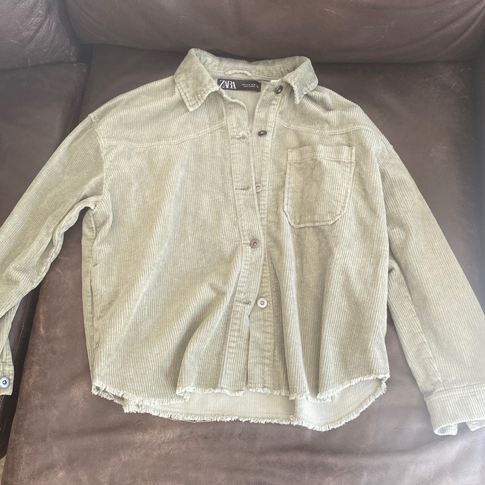 Zara-Cropped Corduroy Jacket